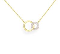 Collier Or Jaune et Diamants - Motif Anneaux - Femme - L'ATELIER D'AZUR