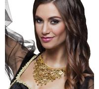 Boland 64476 - Collier Belly-Dance, or, bijou de mode, collier, danseuse du ventre, diseuse de bonne aventure, accessoire, costume, carnaval, fête à thème