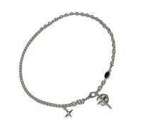 Collier orné de pierres précieuses noires tendance pour les femmes à la mode qui apprécient les bijoux distinctifs, accessoires élégants pour femmes