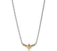 Collier Marvel Captain Marvel en argent sterling et métal plaqué or 14 carats avec zircones cubiques transparentes