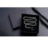 Collier pavé orné de cristaux Swarovski® : Argent - or rose - or de 40 cm / Sans boîte cadeau / x 3