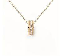 Collier - PDPAOLA - Atlas - Argent 925 plaqué or - Pendentif en zircons - Chaîne réglable 40-50 cm