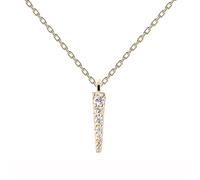 Collier - PDPAOLA - Collier PdPaola Peak doré - Argent 925 plaqué or - Pendentif stalactite - Zircon blanc