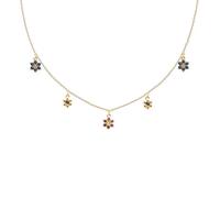 Collier - PDPAOLA - Les filles doré - Argent 925 plaqué or - Pampilles fleurs - Chaîne réglable 35-45 cm