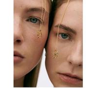 Collier - Pdpaola - Lettre K - Argent massif doré 18K - Pendentif ovale - Cristaux multicolores