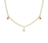 Collier - PDPAOLA - Love Triangle - Argent 925 plaqué or - 40 à 50 cm - Oxyde de zirconium