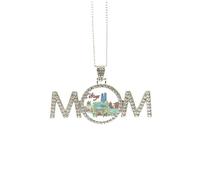 Collier peint à la main City Japan Yard Tokyo pour la fête des mères - Cadeau d'anniversaire pour maman, grand-mère, M