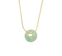 Collier Pendentif Argent Bijoux Hommes Femmes Necklace Collier Bijoux Accessoires Collier Pour Homme Femme Aventurine Verte