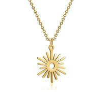 Collier Pendentif Argent Bijoux Hommes Femmes Necklacecollier Pendentif Soleil Vintage Hommes Et Femmes Or + Chaîne 60Cm