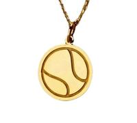Collier pendentif balle de tennis en argent sterling 925 |LK_NLC_01051 | Bijoux Smallstate bijoux simples pour tous les jours pendentif délicat de voyage « J’aime le Texas » fierté texane 45 cm