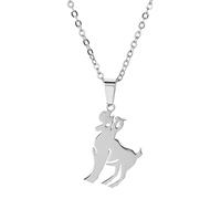 Collier Pendentif Bélier Pour Femme - 12 Signes Du Zodiaque Couleur Argent Colliers Pour Femme, 12 Constellations Horoscope Astrologie Cadeaux D'Anniversaire Bijoux Pour Hommes/Femmes,Bélier,45+5Cm