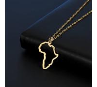 Collier Pendentif Bijouterie Mode Simple Petite Amie Cadeau fête des mères Carte Creuse du Pays Africain Pendentif Colliers de Bijoux Collier pour Cadeau d’Anniversaire de Mariage féminin