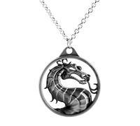 Collier Pendentif Bijoux Jeu Dragon Pendentif Collier Mortal Kombat Thème Film Drop Colliers Bijoux Long Link Chain Accessoires Jane Design