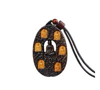 Collier Pendentif Bouddha Non Manifesté, Grotte, Bijoux Amulette Chinois | Charme des grottes antiques de Longmen, accessoire de protection