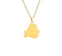 Collier Pendentif Brillant Avec Carte De Biélorussie Carte Et Noms De Villes Bijoux Ethniques Breloques Cadeaux Souvenirs De Voyage Pour Hommes Et Femmes Chaînes De Pull Unisexes Chaîne De Clavicule