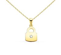 Collier - Pendentif Cadenas Or Jaune 18 Carats 750/000 - L'ATELIER D'AZUR - Femme