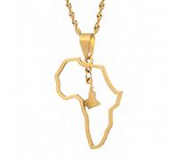 Collier Pendentif Carte - Cameroun,Collier Pendentif En Forme De Carte D'Afrique,Collier De Contour De Carte Creuse,Bijoux De Nouveauté Exquis,Bijoux De Carte Patriotique Pour Cadeau De Couple P