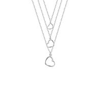 Collier Pendentif chaîne à Trois cœurs pour Femmes, fiançailles de Mariage