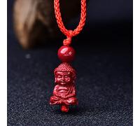 Collier pendentif cinabre violet bouddha guanyin argent sac gourde harmonie serrure feng shui richesse spirituelle amulette contre le mal chakra pendentif réglable cadeau porte-bonheur for hommes femm