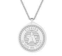 Collier pendentif Collection de l’État des États-Unis Carte de la Floride motif pendentif collier ornements Collier pendentif à la mode Bijoux