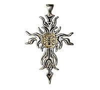 Collier pendentif croix pour transformation Zagan - Collection Forbidden Charms, Métal Métal Argenté Étain, Cristal