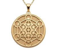 Collier pendentif Cube de Métatron en argent sterling 925 | LK_NLC_01724 | Pendentif tropical bijou de plage plongée en apnée aquarium nature marine petit pendentif avec chaîne de 45 cm