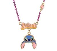 Collier + Pendentif - DISNEY - LILO & STITCH - Tête de Stitch - Plaqué or - Jaune