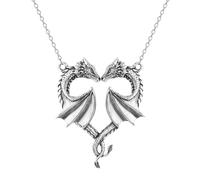 OAUWKEIY Collier pendentif Dragon pendentif collier coeur symbole amour pendentif bijoux pendentif collier ornement Bijoux