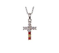 *Collier pendentif drapeau de l'Espagne "Catalina d'Aragón". Pendentif en argent sterling 925 entièrement fabriqué en Espagne., Taille unique, Argent sterling, Zircone cubique