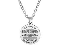 Collier Pendentif en Acier Inoxydable argenté, Collier de Chien de Chien Round à Mon Collier pour Hommes Bien-aimé