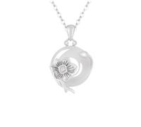 Collier Pendentif En Argent pour Femme Collier D'Anniversaire En Argent Sterling 925 avec Pendentif Représentant Douze Divinités Florales pour Épouse Mère Petite Amie Fille Amie - Coffret Cadeau