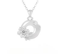 Collier Pendentif En Argent pour Femme Collier D'Anniversaire En Argent Sterling 925 avec Pendentif Représentant Douze Divinités Florales pour Épouse Mère Petite Amie Fille Amie - Coffret Cadeau