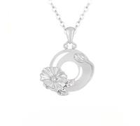Collier Pendentif En Argent pour Femme Collier D'Anniversaire En Argent Sterling 925 avec Pendentif Représentant Douze Divinités Florales pour Épouse Mère Petite Amie Fille Amie - Coffret Cadeau