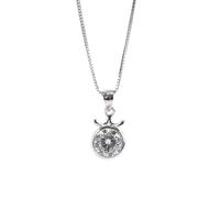 Collier Pendentif En Argent Sterling 925 avec Zircone Cubique Délicat 12 Constellations Brillant Collier Ras Du Cou Bijoux Signe Astrologique Cadeaux D'Anniversaire pour Femmes Filles Balance