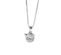 Collier Pendentif En Argent Sterling 925 avec Zircone Cubique Délicat 12 Constellations Brillant Collier Ras Du Cou Bijoux Signe Astrologique Cadeaux D'Anniversaire pour Femmes Filles Vierge