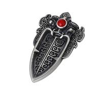 Collier pendentif en argent sterling S925 avec motifs sculptés vintage pour femmes et hommes