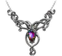 Collier pendentif en étain Kraken Alchemy Gothic - 10cm (H) x 11.5cm (W) x 1cm (D) Argent