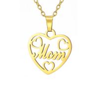 Collier pendentif en forme de cœur Meilleures lettres d’amour de maman Bijoux à collier ras-du-cou Espoir Saint-Valentin pour femmes
