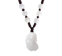 Collier Pendentif en Jade, amulette de bête Porte-Bonheur Feng Shui