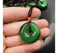 Collier pendentif en jade naturel sculpture amulette porte-bonheur, chat N; pendentif en jade vert oeil collier en jade bouton de sécurité en jade femmes hommes colliers en jade pendentifs bijoux en j