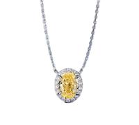 Collier Pendentif en Pierre de Pierre de Joie Ovale pour Femmes Cadeau
