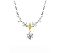 Collier Pendentif Floral pour Femme En Argent Sterling 925. Pendentif Représentant Douze Divinités Florales. Bijou pour Femme et Fille Orné De Zircon. Idée Cadeau D'Anniversaire pour Le Mois D'A