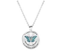 - Collier Pendentif Heureux Collier Bijoux Collier Pendentif Simple Collier Compatible avec Pendentif Support Moto, Métal, No Gemstone