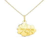 Collier - Pendentif Ile de la Réunion Or 750/1000 - Chaine Dorée