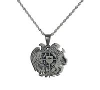 Collier Pendentif joaillerie Colliers Pendentif Aigle arménien pour Femmes Hommes Armoiries d'Arménie Bijoux Cadeaux d’Anniversaire de Noël