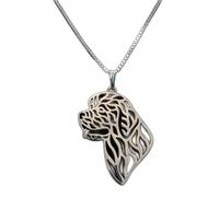 Collier Pendentif joaillerie Colliers pendentifs Pendentifs de tête de Chien de Haute qualité Femmes Hollow Out Terre-Neuve Bijoux Colliers Noël Anniversaire Parti Cadeau