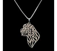 Collier Pendentif joaillerie Colliers pendentifs Pendentifs de tête de Chien de Haute qualité Femmes Hollow Out Terre-Neuve Bijoux Colliers Noël Anniversaire Parti Cadeau