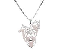 Collier Pendentif joaillerie Husky Trois Chien Pendentif Collier Ornement Husky Collier Femmes Noël Anniversaire Parti Cadeau