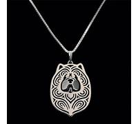 Collier Pendentif joaillerie Mode Femmes Bijoux Chow Chow Dog Colliers Amants Pendentif Colliers Noël Anniversaire Parti Cadeau