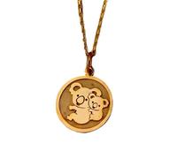 Collier pendentif koala en argent sterling 925 plaqué or | LK_NLC_01221 | Bijou inspirant « croire » rêver grand petit simple un mot inspirant cadeau du quotidien avec chaîne de 45 cm